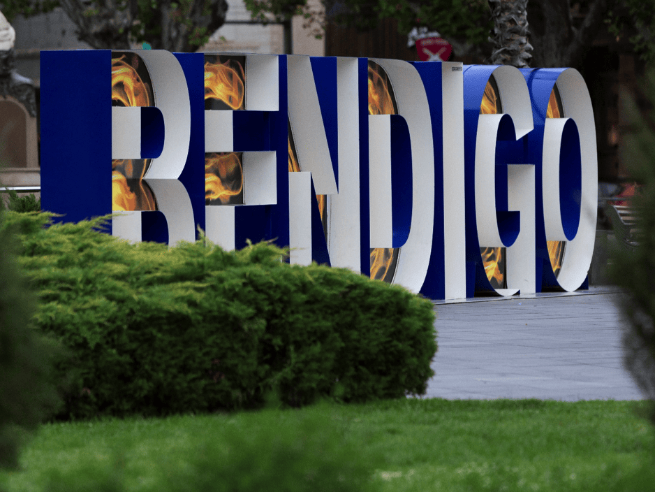 Bendigo Sign on the Piazza